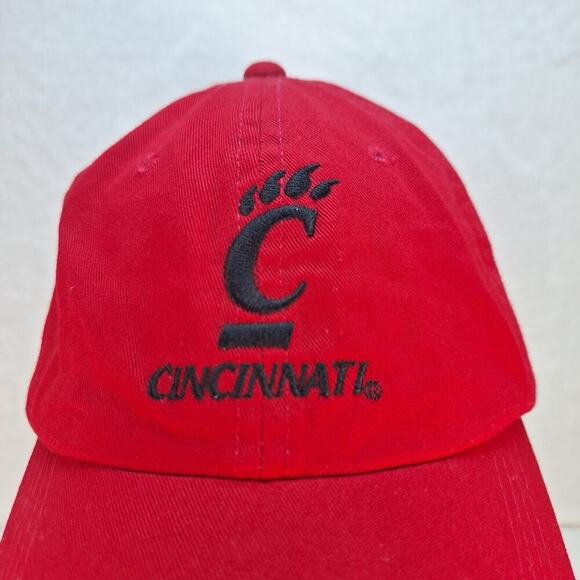 Cincinnati Bearcats Hat Cap Strap Back NCAA College Dad Hat Red Black Logo - Picture 2 of 9